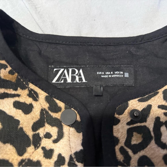 Zara Women's Leopard Print Jacket S - Picture 5 of 7